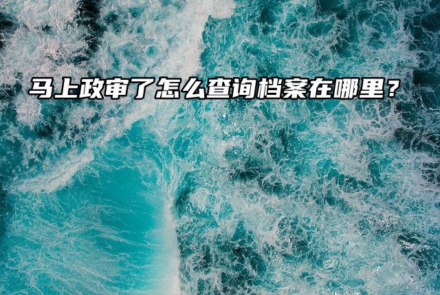 马上政审了怎么查询档案在哪里？速看这篇！