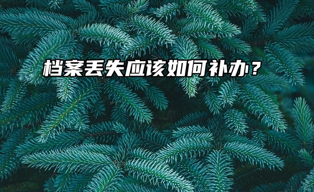 遇到大麻烦了！档案丢失应该如何补办？