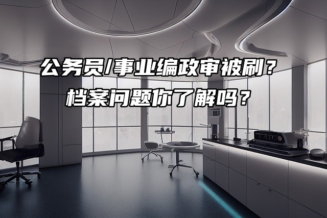 公务员/事业编政审被刷？档案问题你了解吗？