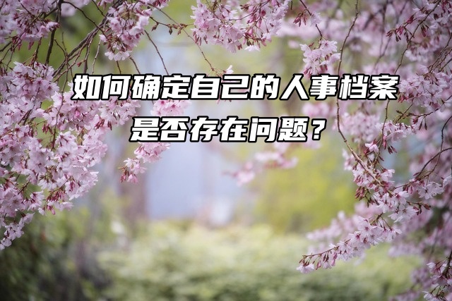 如何确定自己的人事档案是否存在问题？