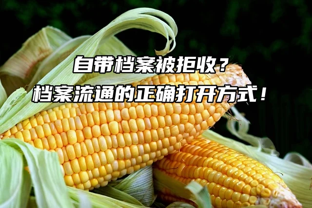 自带档案被拒收？档案流通的正确打开方式！