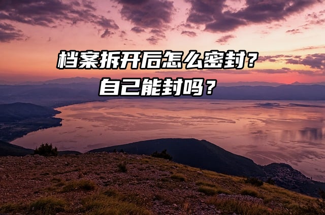 档案拆开后怎么密封？自己能封吗？