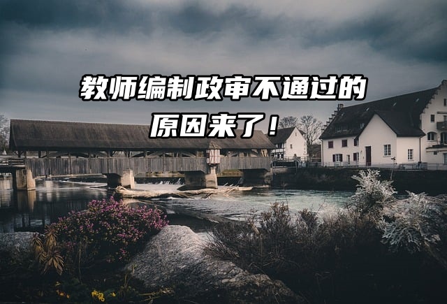 教师编制政审不通过的原因来了！你踩坑了吗？