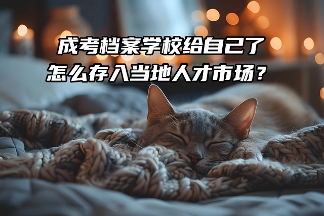 成考档案学校给自己了，怎么存入当地人才市场？