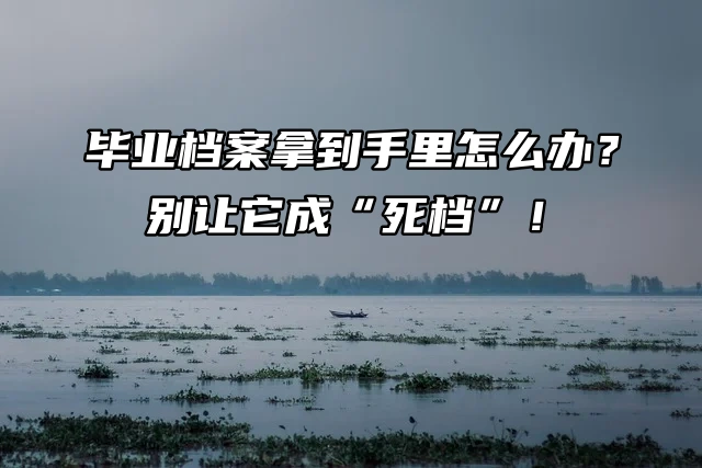 毕业档案拿到手里怎么办？别让它成“死档”！