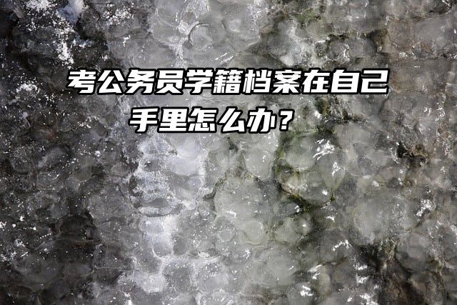 考公务员学籍档案在自己手里怎么办？