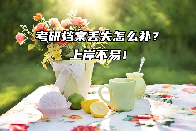 考研档案丢失怎么补？上岸不易！