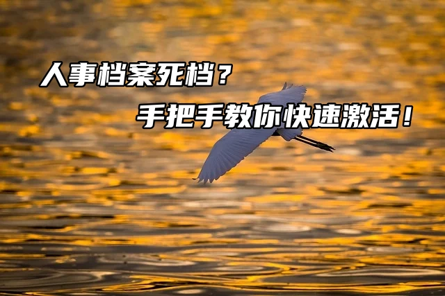 人事档案死档？别慌！手把手教你快速激活！