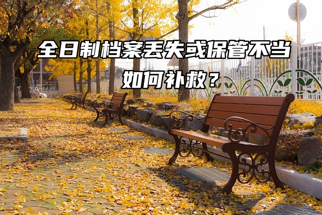 全日制档案丢失或保管不当如何补救？