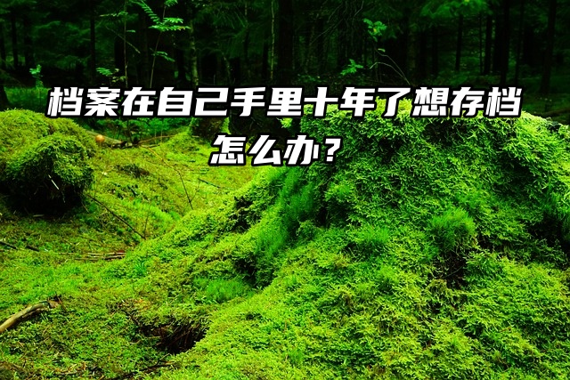 档案在自己手里十年了想存档怎么办？